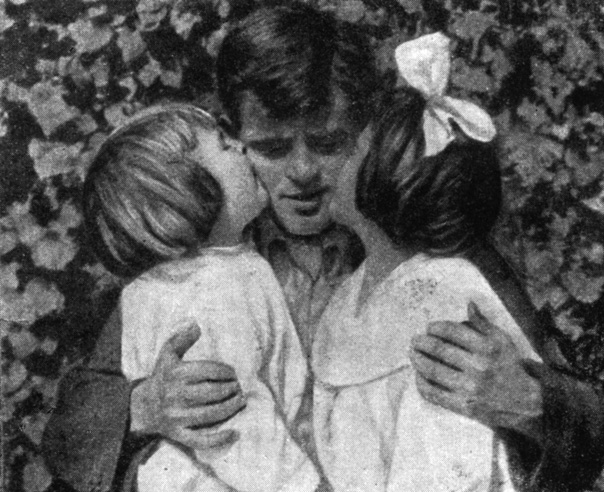 Джек Лондон с дочерями Бесс и Джоан 1905